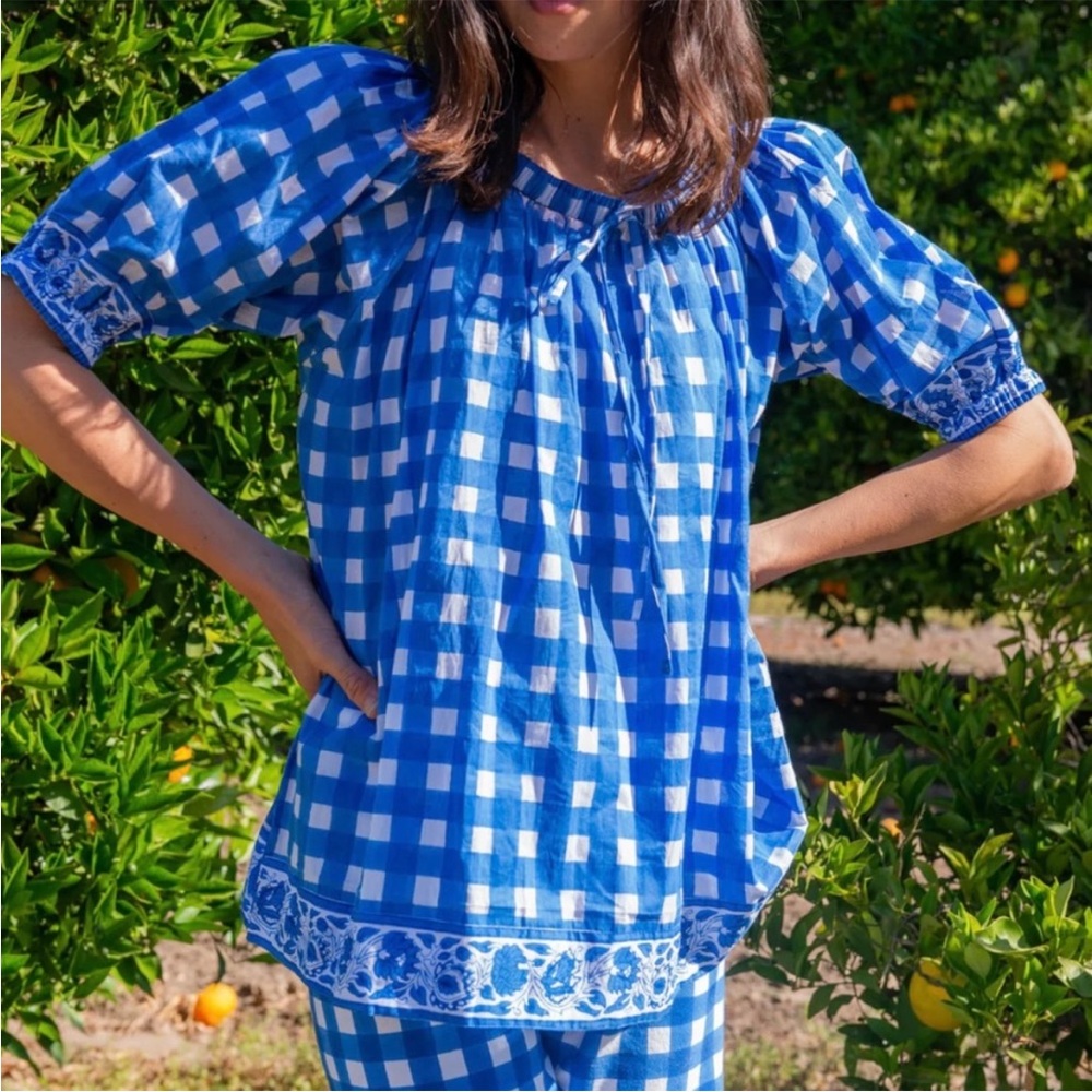 SZ Blockprint Blouse Size Small